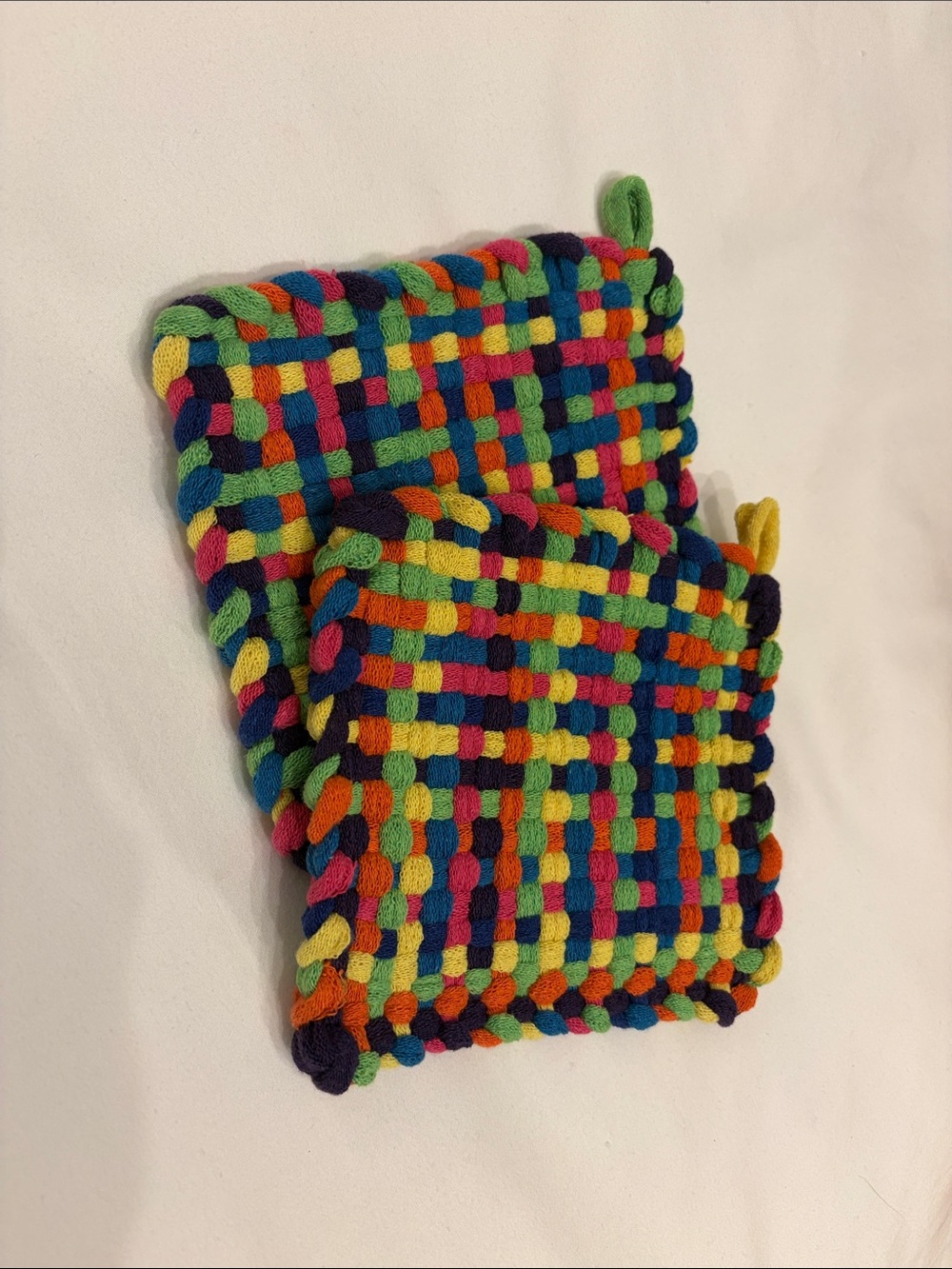 Handmade 100% Cotton Potholders set of 2